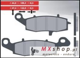 BRENTA KLOCKI HAMULCOWE KH229 SPIEK METALICZNY (ZŁOTE) (FT 4092)