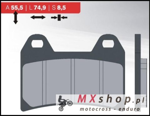 BRENTA KLOCKI HAMULCOWE KH244 (ORGANIC) BREMBO PRZÓD BRENTA KLOCKI HAMULCOWE KH244 (ORGANIC) BREMBO PRZÓD