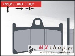 BRENTA KLOCKI HAMULCOWE KH252 / KH380 SPIEK METALICZNY (ZŁOTE) (FT 4094)