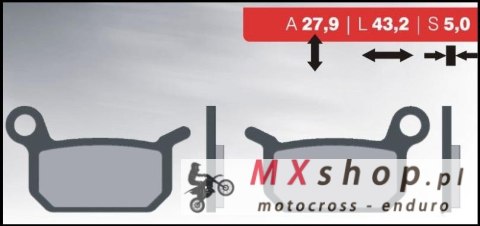 BRENTA KLOCKI HAMULCOWE KH325 (ORGANIC) (KTM 50/65SX) BRENTA KLOCKI HAMULCOWE KH325 (ORGANIC) (KTM 50/65SX)