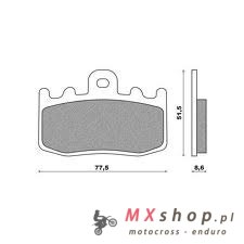 BRENTA KLOCKI HAMULCOWE KH335 SPIEK METALICZNY (ZŁOTE) (FT 4123)