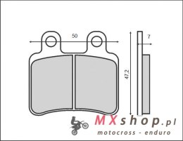 BRENTA KLOCKI HAMULCOWE KH350 (ORGANIC) DERBI/HM/PEUGEOT/MBK/YAMAHA/RIEJU/CPI, PRZÓD