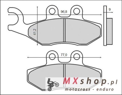 BRENTA KLOCKI HAMULCOWE KH353 (ORGANIC) APRILIA / PIAGGIO / VESPA / DERBI PRZÓD BRENTA KLOCKI HAMULCOWE KH353 (ORGANIC) APRILIA / PIAGGIO / VESPA / DERBI PRZÓD