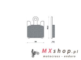 BRENTA KLOCKI HAMULCOWE KH369/4 SPIEK METALICZNY (ZŁOTE) (FT 4119)