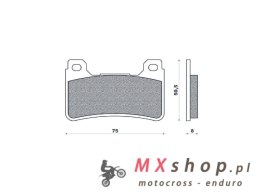 BRENTA KLOCKI HAMULCOWE KH390 SPIEK METALICZNY (ZŁOTE) HONDA (FT 4116)