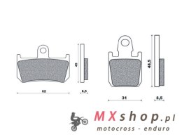 BRENTA KLOCKI HAMULCOWE KH442/4 SPIEK METALICZNY (ZŁOTE) YAMAHA (FT 4118)