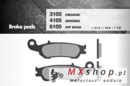 BRENTA KLOCKI HAMULCOWE KH450 SPIEK METALICZNY (ZŁOTE) OFF ROAD (FT 6105)