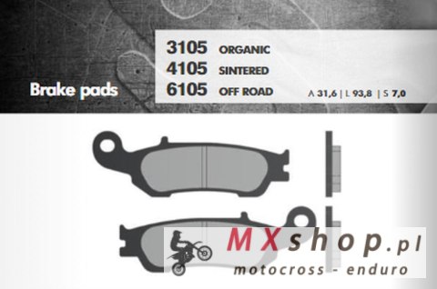 BRENTA KLOCKI HAMULCOWE KH450 SPIEK METALICZNY (ZŁOTE) OFF ROAD (FT 6105) BRENTA KLOCKI HAMULCOWE KH450 SPIEK METALICZNY (ZŁOTE) OFF ROAD (FT 6105)