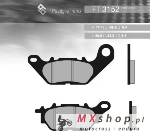 BRENTA KLOCKI HAMULCOWE KH464 YAMAHA YBR 125 '06-'15 PRZÓD (FT 3152) BRENTA KLOCKI HAMULCOWE KH464 YAMAHA YBR 125 '06-'15 PRZÓD (FT 3152)