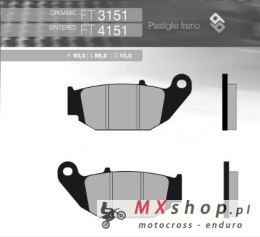 BRENTA KLOCKI HAMULCOWE KH629 SPIEK METALICZNY (ZŁOTE) HONDA CRF 250 L '13-'16 TYŁ (FT 4151)