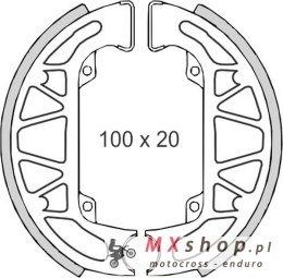 BRENTA SZCZĘKI HAMULCOWE GILERA 50 PIAGGIO NRG/NTT/QUARTZ/TPH/ZIP (100x20mm) (FT 0266)