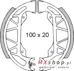 BRENTA SZCZĘKI HAMULCOWE GILERA STORM PIAGGIO FREE/NRG/NTT/ SFERA/TYPHOON (100x20mm) (FT 0275)