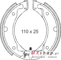 BRENTA SZCZĘKI HAMULCOWE YAMAHA DT50MX/R DT80 PW80 SR125 (110x25) (FT 0304)