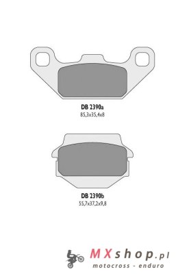 DELTA BRAKING KLOCKI HAMULCOWE KH128 KEF 300 LAKOTA`94-04, KSF 250`94-04 - ZASTĘPUJĄ DB2390MX-D ORAZ DB2390QD-D