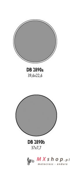 DELTA BRAKING KLOCKI HAMULCOWE KH155 YAMAHA YFS 200 BLASTER`91-02 TYŁ - ZASTĘPUJĄ DB2890MX-D ORAZ DB2890QD-D