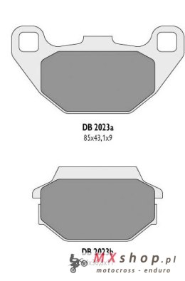 DELTA BRAKING KLOCKI HAMULCOWE KH305 KYMCO, SYM - ZASTĘPUJĄ DB2023QD-D I DB2023MX-D