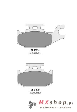 DELTA BRAKING KLOCKI HAMULCOWE KH413 SYZUKI ATV - ZASTĘPUJĄ DB2163MX-D ORAZ DB2163QD-D (LEWY PRZÓD)