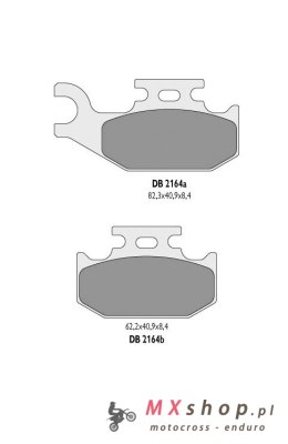 DELTA BRAKING KLOCKI HAMULCOWE KH414 SUZUKI ATV (PRAWY PRZÓD), POLARIS RZR 200 '21-'22 TYŁ - ZASTĘPUJĄ DB2367OR-D