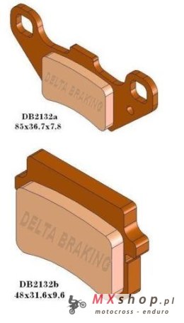 DELTA BRAKING KLOCKI HAMULCOWE KH416 - ZASTĘPUJĄ DB2132MX-D ORAZ DB2132QD-D
