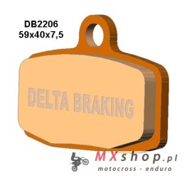 DELTA BRAKING KLOCKI HAMULCOWE KH612 KTM SX85 `12-20 PRZÓD - ZASTĘPUJĄ DB2206MX-D ORAZ DB2206QD-D