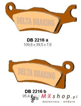 DELTA BRAKING KLOCKI HAMULCOWE KH618 CAN-AM OUTLANDER 800/1000 '12, RENEGADE 1000 '12 LEWY PRZÓD - ZASTĘPUJĄ DB2216MX-D ORAZ DB2