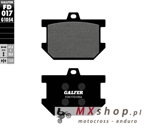 GALFER KLOCKI HAMULCOWE KH034 PÓŁMETALICZNE GALFER KLOCKI HAMULCOWE KH034 PÓŁMETALICZNE