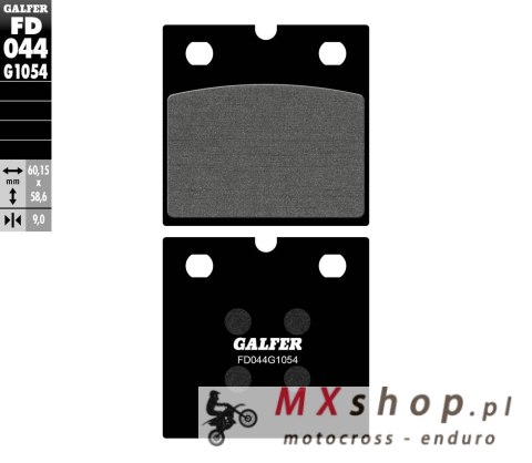 GALFER KLOCKI HAMULCOWE KH077 PÓŁMETALICZNE GALFER KLOCKI HAMULCOWE KH077 PÓŁMETALICZNE