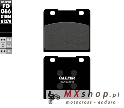 GALFER KLOCKI HAMULCOWE KH103 PÓŁMETALICZNE GALFER KLOCKI HAMULCOWE KH103 PÓŁMETALICZNE