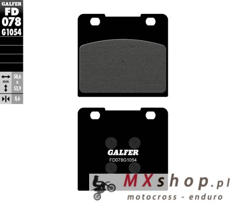 GALFER KLOCKI HAMULCOWE KH103 PÓŁMETALICZNE GALFER KLOCKI HAMULCOWE KH103 PÓŁMETALICZNE