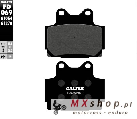 GALFER KLOCKI HAMULCOWE KH104 PÓŁMETALICZNE GALFER KLOCKI HAMULCOWE KH104 PÓŁMETALICZNE