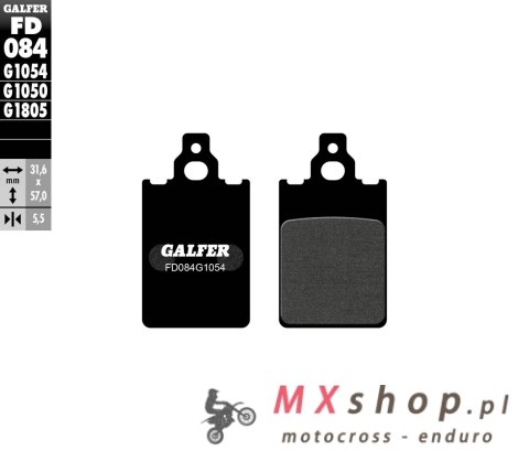 GALFER KLOCKI HAMULCOWE KH116 PÓŁMETALICZNE GALFER KLOCKI HAMULCOWE KH116 PÓŁMETALICZNE