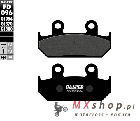 GALFER KLOCKI HAMULCOWE KH121 / KH203 PÓŁMETALICZNE GALFER KLOCKI HAMULCOWE KH121 / KH203 PÓŁMETALICZNE