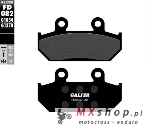 GALFER KLOCKI HAMULCOWE KH124 / KH412 PÓŁMETALICZNE GALFER KLOCKI HAMULCOWE KH124 / KH412 PÓŁMETALICZNE