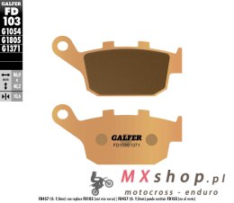 GALFER KLOCKI HAMULCOWE KH140 SPIEK METALICZNY (ZŁOTE) STREET