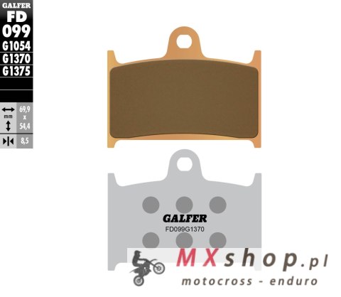 GALFER KLOCKI HAMULCOWE KH145 / KH236 SPIEK METALICZNY (ZŁOTE) SPORT GALFER KLOCKI HAMULCOWE KH145 / KH236 SPIEK METALICZNY (ZŁOTE) SPORT