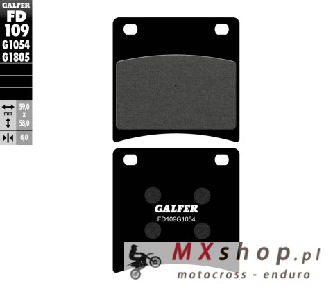 GALFER KLOCKI HAMULCOWE KH146 PÓŁMETALICZNE GALFER KLOCKI HAMULCOWE KH146 PÓŁMETALICZNE