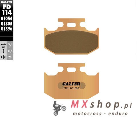 GALFER KLOCKI HAMULCOWE KH152 SPIEK METALICZNY (ZŁOTE) OFF ROAD GALFER KLOCKI HAMULCOWE KH152 SPIEK METALICZNY (ZŁOTE) OFF ROAD