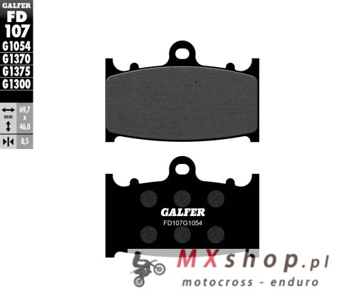 GALFER KLOCKI HAMULCOWE KH158 PÓŁMETALICZNE GALFER KLOCKI HAMULCOWE KH158 PÓŁMETALICZNE