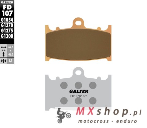 GALFER KLOCKI HAMULCOWE KH158 SPIEK METALICZNY (ZŁOTE) SPORT GALFER KLOCKI HAMULCOWE KH158 SPIEK METALICZNY (ZŁOTE) SPORT