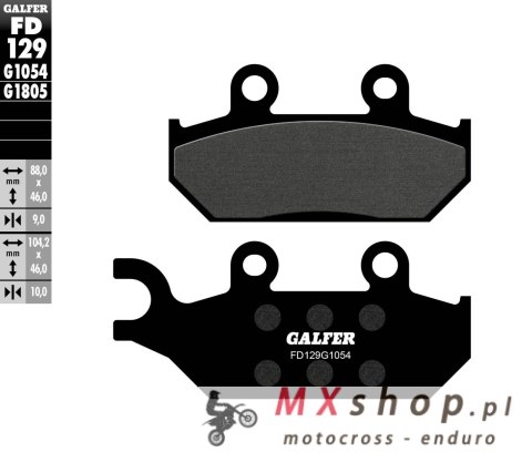 GALFER KLOCKI HAMULCOWE KH172 PÓŁMETALICZNE GALFER KLOCKI HAMULCOWE KH172 PÓŁMETALICZNE