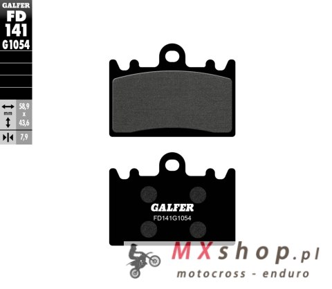 GALFER KLOCKI HAMULCOWE KH180 POŁMETALICZNE GALFER KLOCKI HAMULCOWE KH180 POŁMETALICZNE
