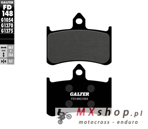 GALFER KLOCKI HAMULCOWE KH187 PÓŁMETALICZNE GALFER KLOCKI HAMULCOWE KH187 PÓŁMETALICZNE