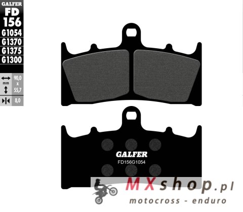 GALFER KLOCKI HAMULCOWE KH188 PÓŁMETALICZNE (ZACISKI 6-TŁOCZKOWE) GALFER KLOCKI HAMULCOWE KH188 PÓŁMETALICZNE (ZACISKI 6-TŁOCZKOWE)