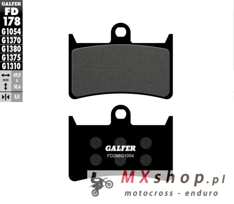 GALFER KLOCKI HAMULCOWE KH252 / KH380 PÓŁMETALICZNE GALFER KLOCKI HAMULCOWE KH252 / KH380 PÓŁMETALICZNE