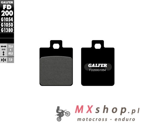 GALFER KLOCKI HAMULCOWE KH260 PÓŁMETALICZNE GALFER KLOCKI HAMULCOWE KH260 PÓŁMETALICZNE