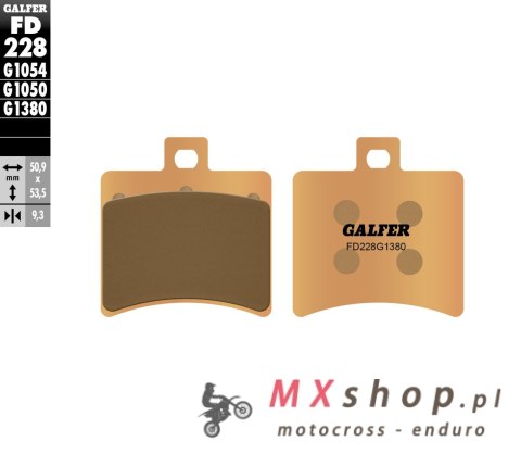 GALFER KLOCKI HAMULCOWE KH298 SPIEK METALICZNY SCOOTER (ZŁOTE) SKUTER GALFER KLOCKI HAMULCOWE KH298 SPIEK METALICZNY SCOOTER (ZŁOTE) SKUTER