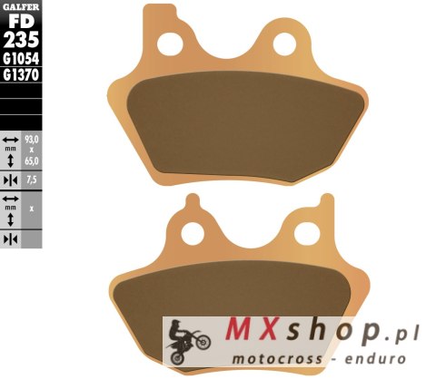 GALFER KLOCKI HAMULCOWE KH299 SPIEK METALICZNY (ZŁOTE) STREET HARLEY DAVIDSON 883/1200/1340/1450 GALFER KLOCKI HAMULCOWE KH299 SPIEK METALICZNY (ZŁOTE) STREET HARLEY DAVIDSON 883/1200/1340/1450