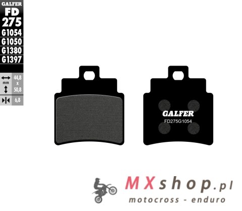 GALFER KLOCKI HAMULCOWE KH355 PÓŁMETALICZNE GALFER KLOCKI HAMULCOWE KH355 PÓŁMETALICZNE