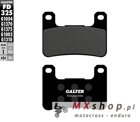 GALFER KLOCKI HAMULCOWE KH379 PÓŁMETALICZNE GALFER KLOCKI HAMULCOWE KH379 PÓŁMETALICZNE