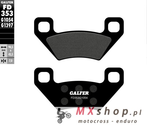 GALFER KLOCKI HAMULCOWE KH395 PÓŁMETALICZNE ATV GALFER KLOCKI HAMULCOWE KH395 PÓŁMETALICZNE ATV